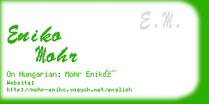 eniko mohr business card